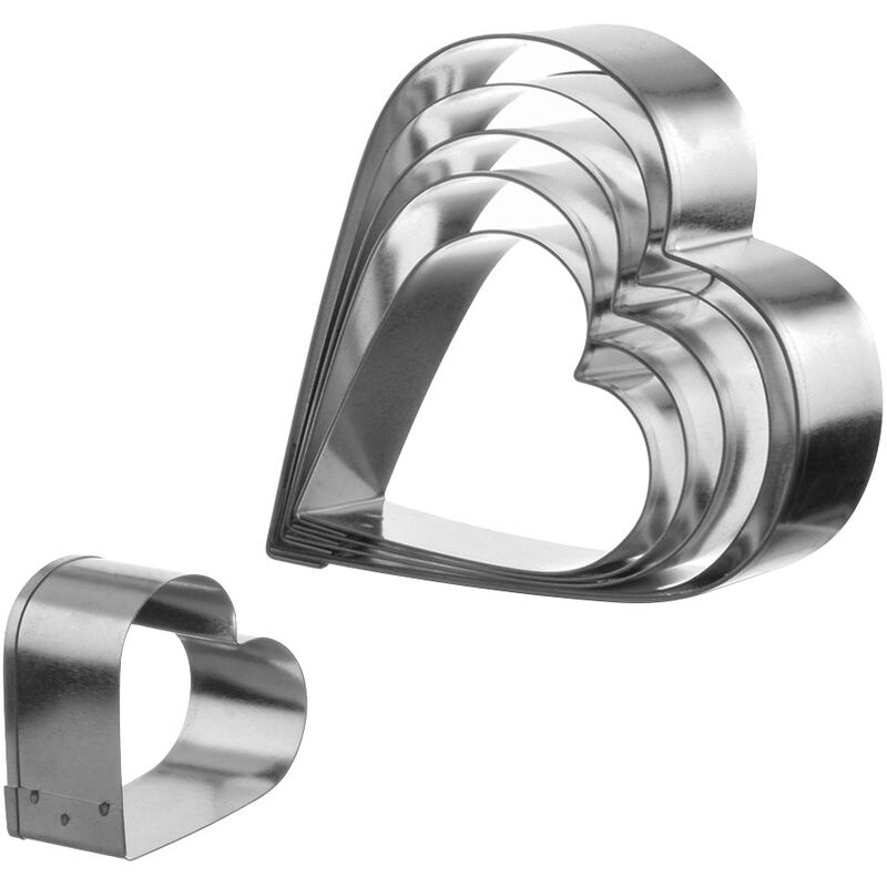 Rossetti Ottinetti Set Heart Shaped Cookie Cutters (Set of 6)