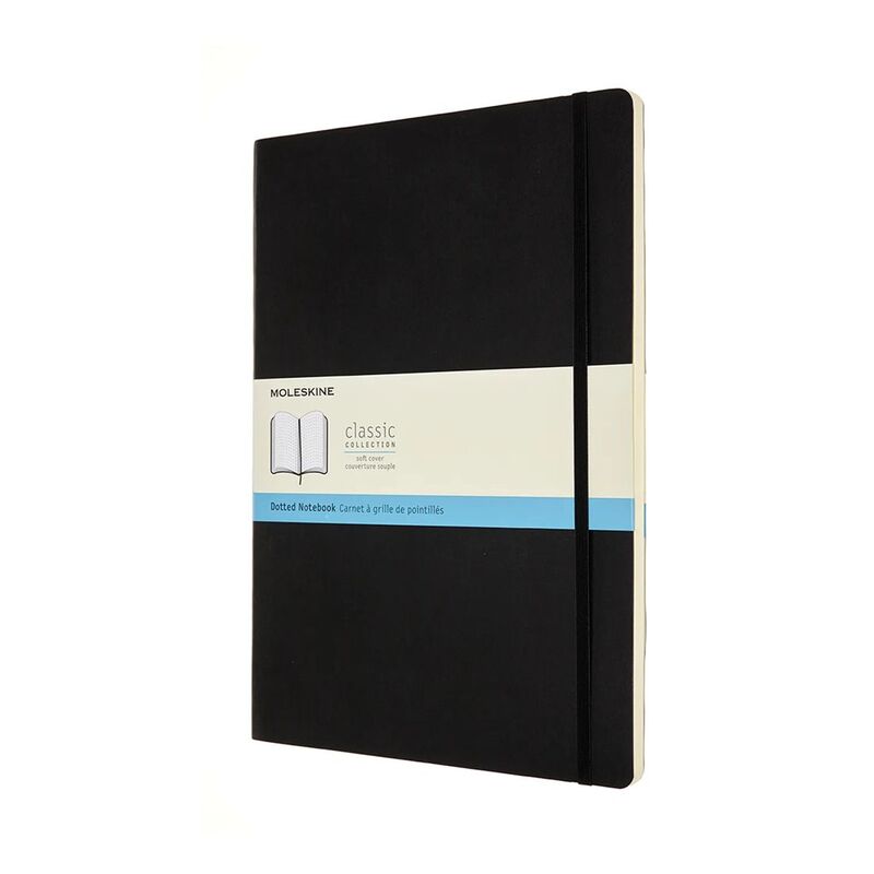 Moleskine Dotted A4 Soft Notebook - Black