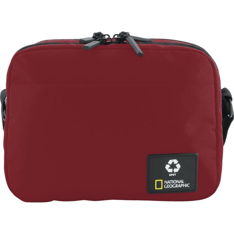 National Geographic Ocean Rpet Polyester 2 Compartment Crossbody Red 5.9 Ltrs