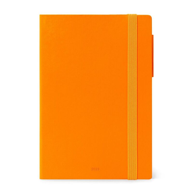 Legami Medium Weekly Diary with Notebook 12 Month 2023 (12 x 18 cm) - Mango