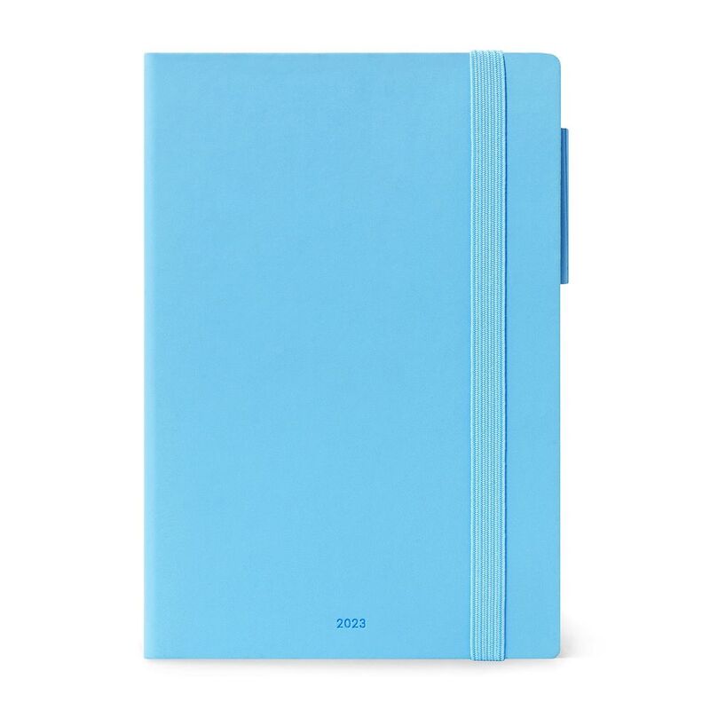 Legami Medium Weekly Diary with Notebook 12 Month 2023 (12 x 18 cm) - Sky Blue