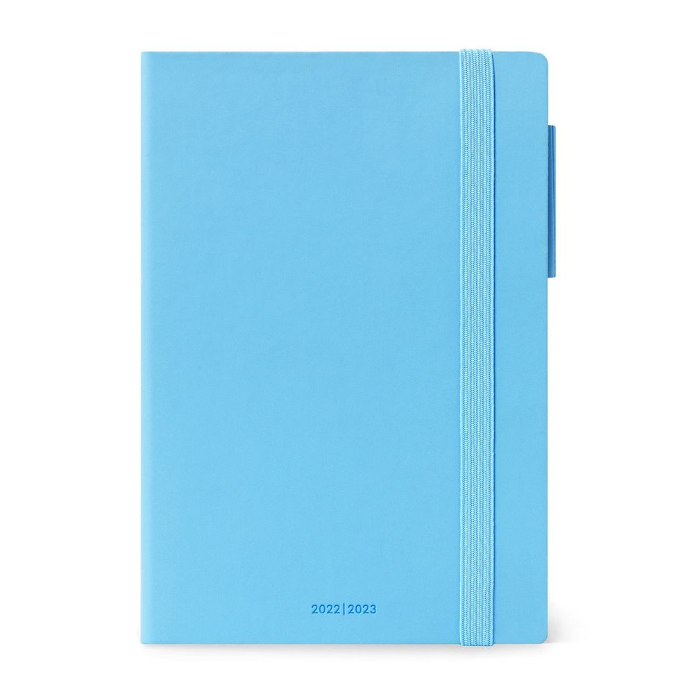Legami Medium Weekly Diary with Notebook 18 Month 2022/2023 (12 x 18 cm) - Sky Blue