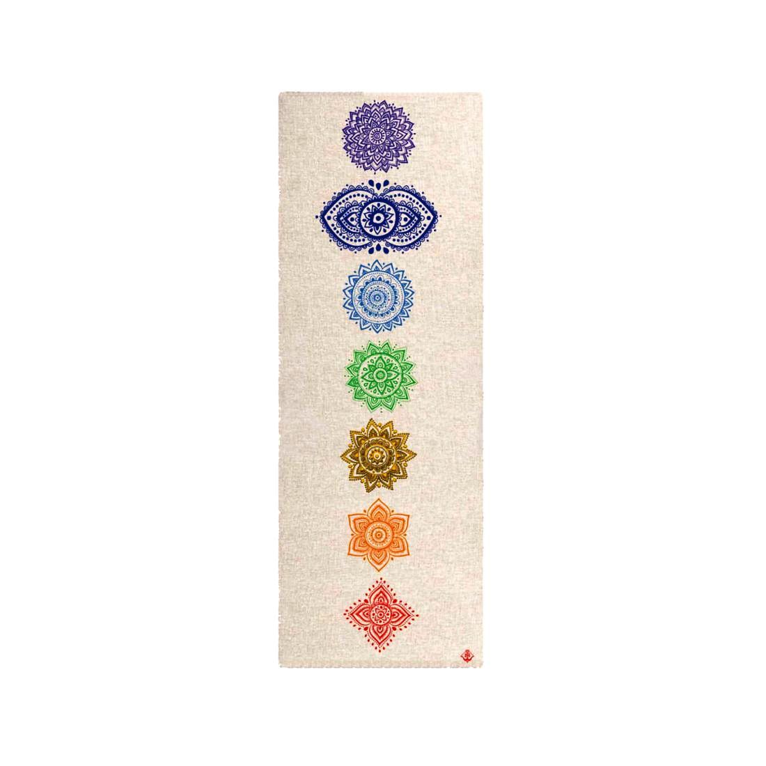 Shakti Warrior Bhakti Chakra Hemp Yoga Mat - Light Beige (72-Inch x 24-Inch x 3mm Thickness)