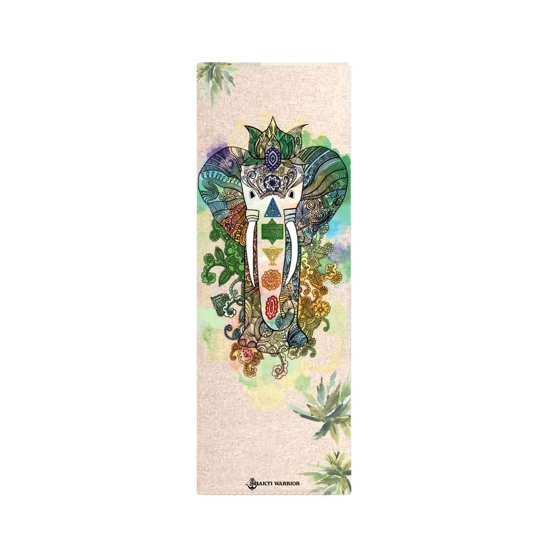 Shakti Warrior Bhakti Samskara Hemp Yoga Mat - Light Beige (72-Inch x 24-Inch x 3mm Thickness)