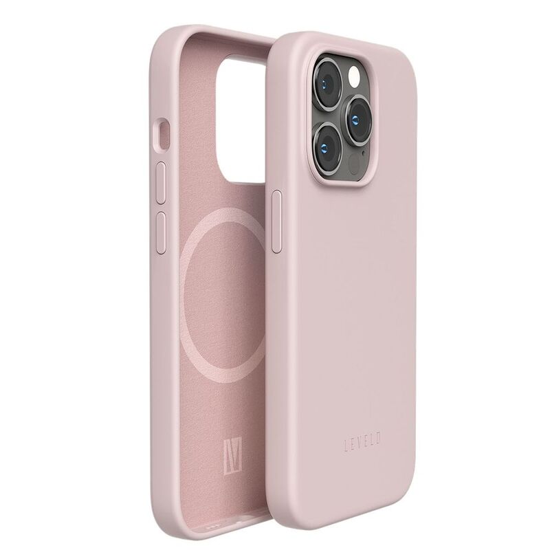 Levelo Iris Magsafe Liquid Silicone Case For iPhone 14 Pro - Pink