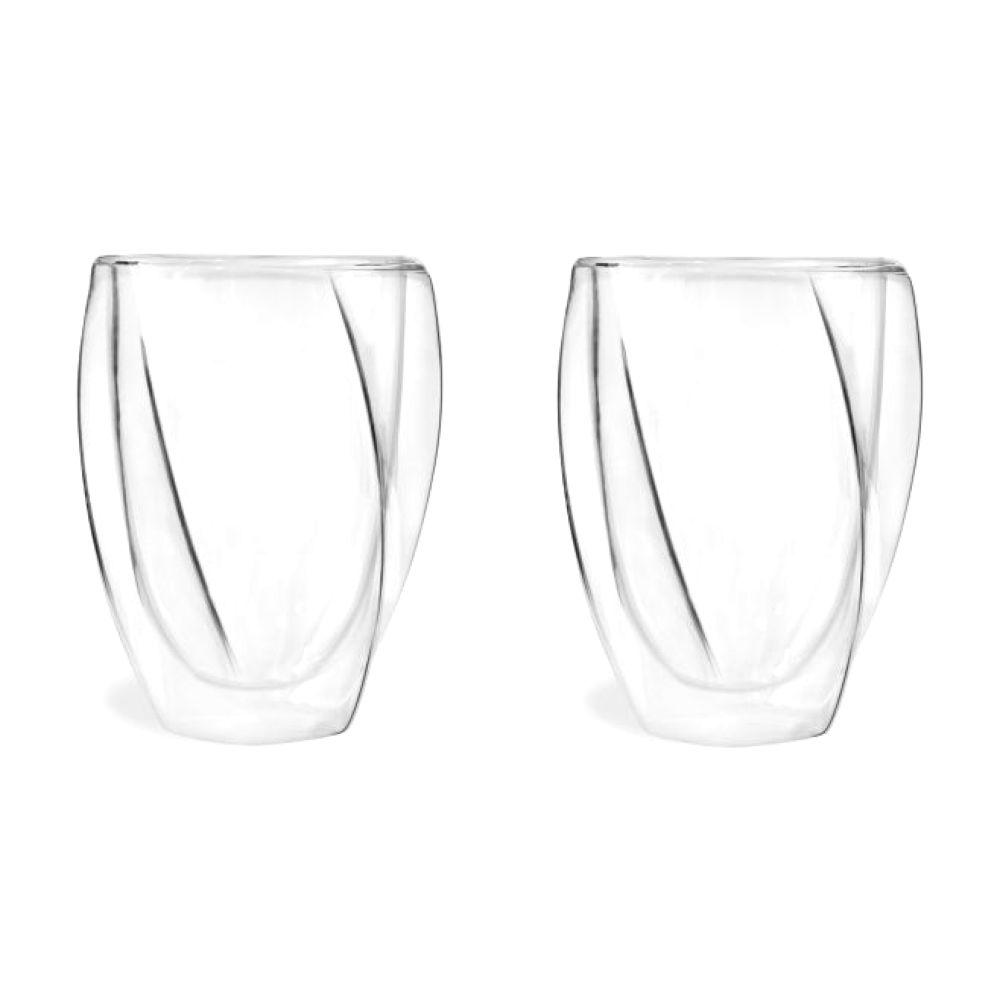 Vialli Design Set Of 2 Double Wall Glass Cristallo 5493 300 ml
