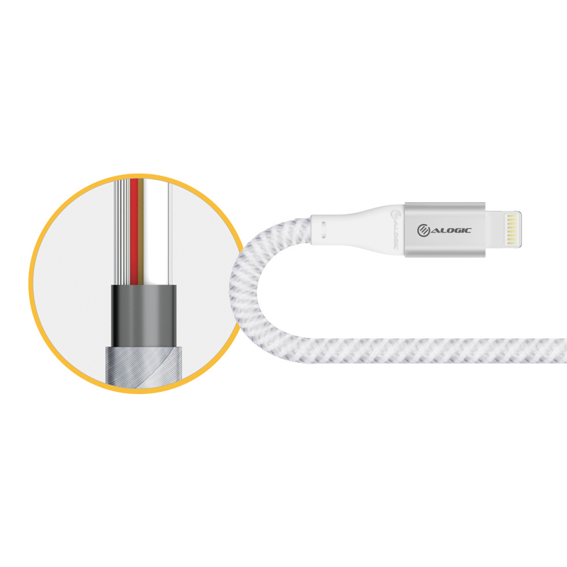 Alogic Super Ultra USB-C to Lightning Cable 1.5m Silver