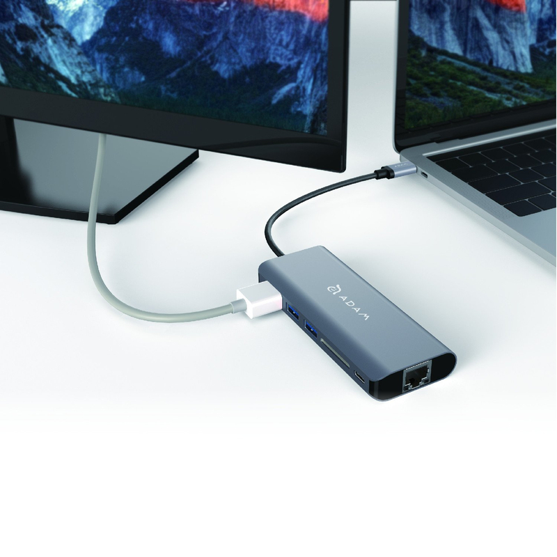 Adam Elements CASA Grey USB 3.1 USB Type-C 6 Port Hub