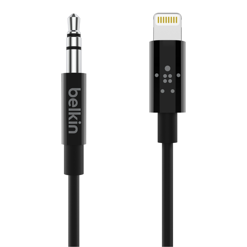 Belkin 3.5mm Aux To Lightning Cable 6ft Black