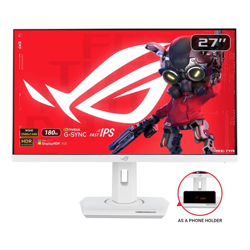 ASUS ROG Strix XG27ACS-W USB Type-C - 27-inch 180Hz Gaming Monitor - White