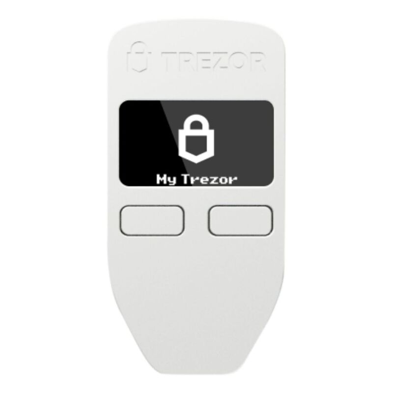 TREZOR Model One Crypto Hardware Wallet - White