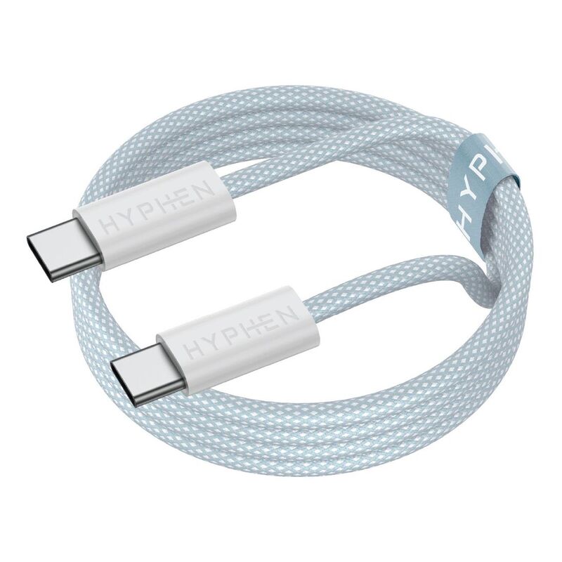 HYPHEN VIBE Braided USB-C to USB-C Cable 60W 1m - Blue