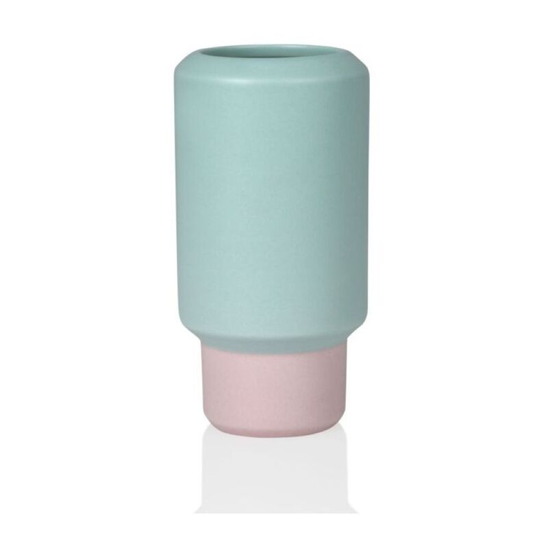 Lucie Kaas Fumario Ceramic Vase - Mint/Pink - 16.5 cm
