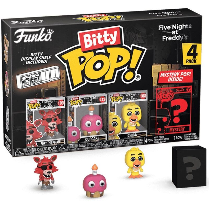 Funko Bitty Pop! Games Five Nights At Freddy's Foxy 1-Inch Vinyl Figure (Pack of 4)