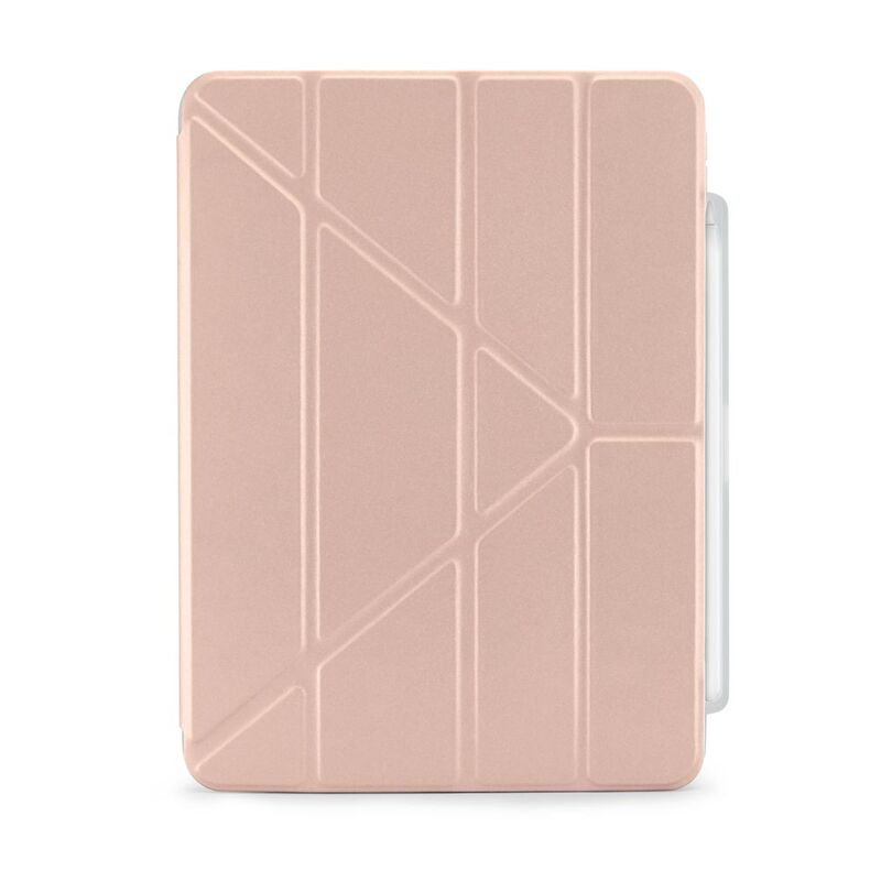 Pipetto iPad Air 11 Origami Folio Smart Case No.3 With Pencil Case - Mettalic Pink