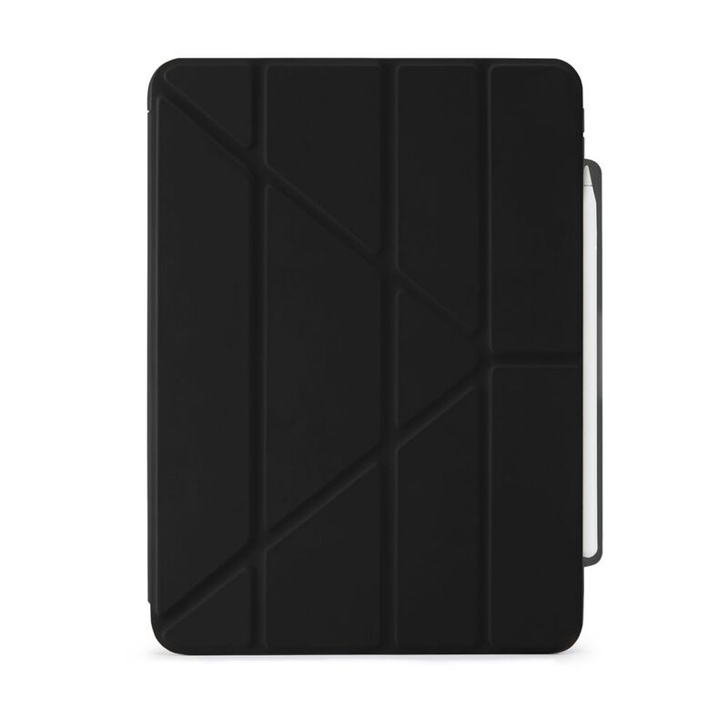 Pipetto iPad Air 13 (2024) Origami Folio Smart Case No.3 With Pencil Case - Black
