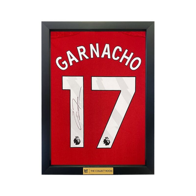 The Collect Room Garnacho 17 Manchester United 22/23 Home Signed Jersey