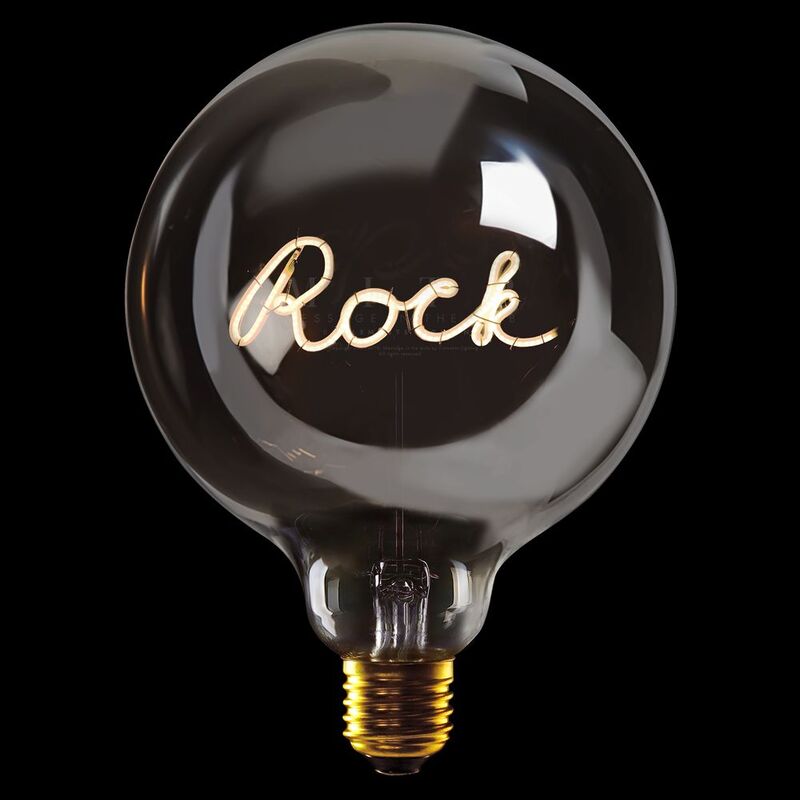 Message in the Bulb 904032X Rock LED Light Bulb (6 Volt) - Amber Glass - 2200K Light