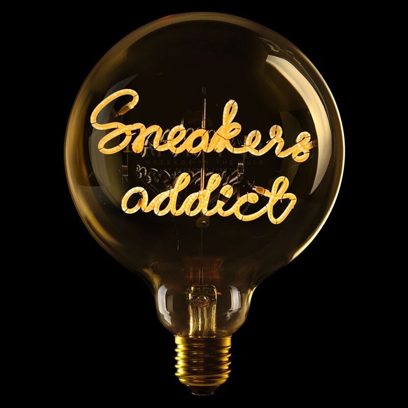 Message in the Bulb 904217X Sneakers Addicted LED Light Bulb (6 Volt) - Amber Glass - 2200K Light
