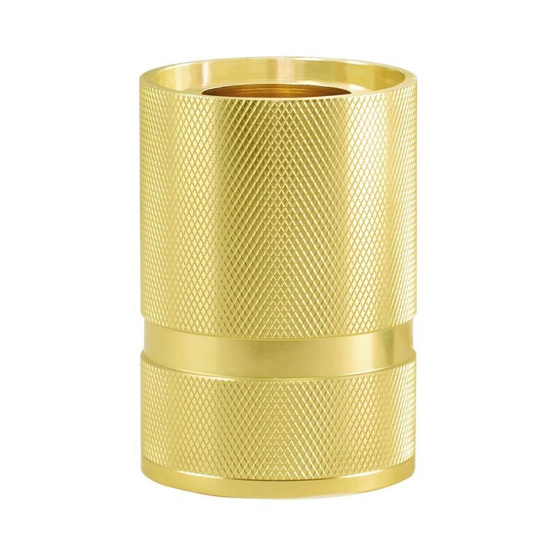 Message in the Bulb 306013G Madison Lamp Base - Gold Knurling (Type G Plug)