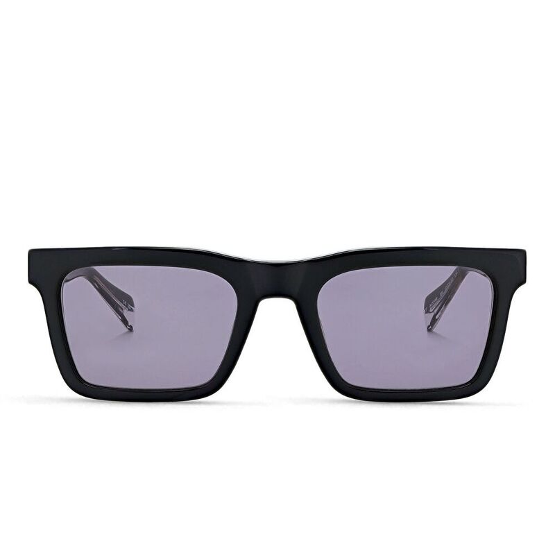 AllSaints Logo Rectangle Sunglasses - Black / Solid Grey (192080001)
