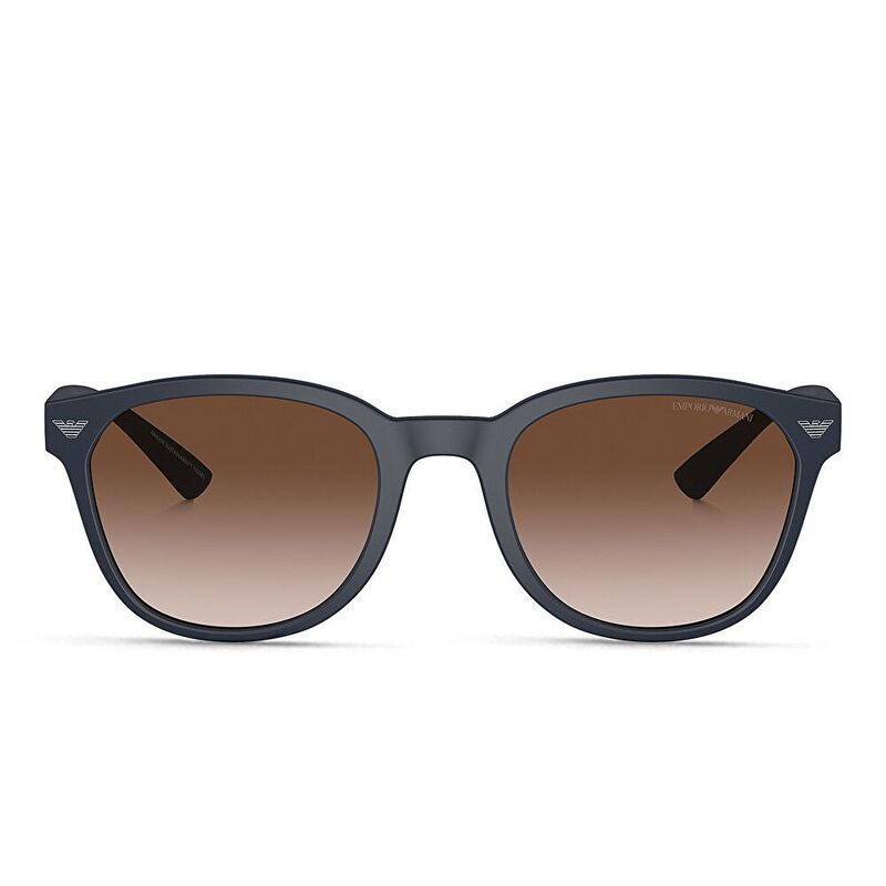 Emporio Armani Logo Round Sunglasses - Blue / Gradient Brown (192505005)