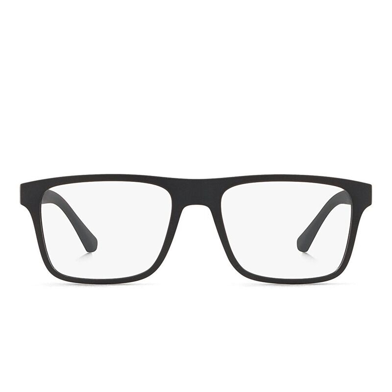 Emporio Armani Rectangle Eyeglasses - Black (125462015)