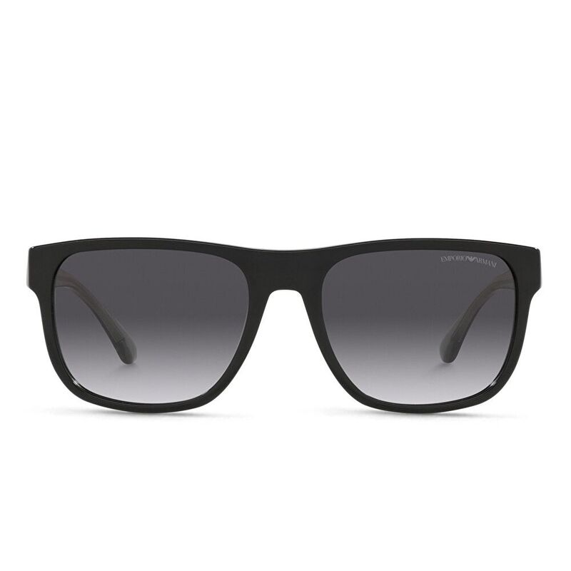 Emporio Armani Square Sunglasses - Black / Light Grey Gradient (168148001)