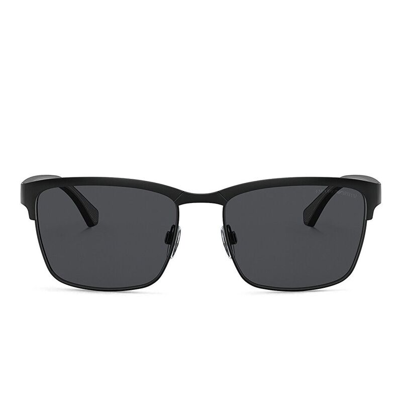 Emporio Armani Square Sunglasses - Black / Grey (155096003)