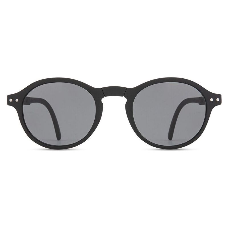 IZIPIZI Logo Unisex Round Sunglasses - Black / Grey (192730001)