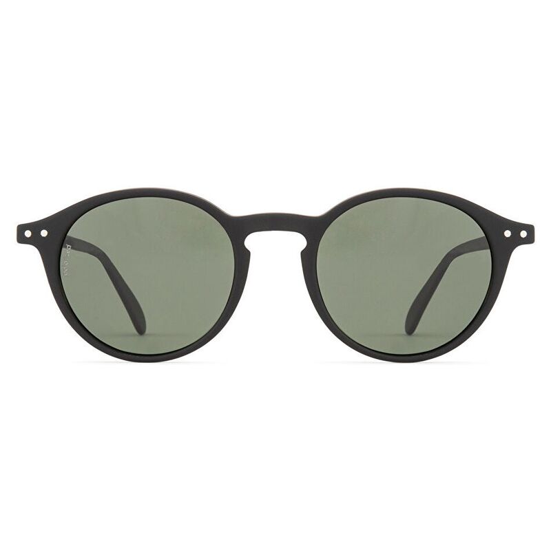 IZIPIZI Logo Unisex Round Sunglasses - Black / Green (192729001)
