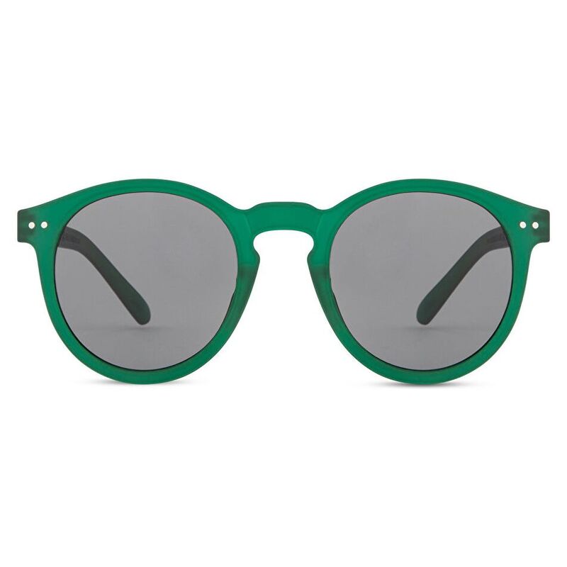 IZIPIZI Logo Unisex Round Sunglasses - Green / Grey (192732003)