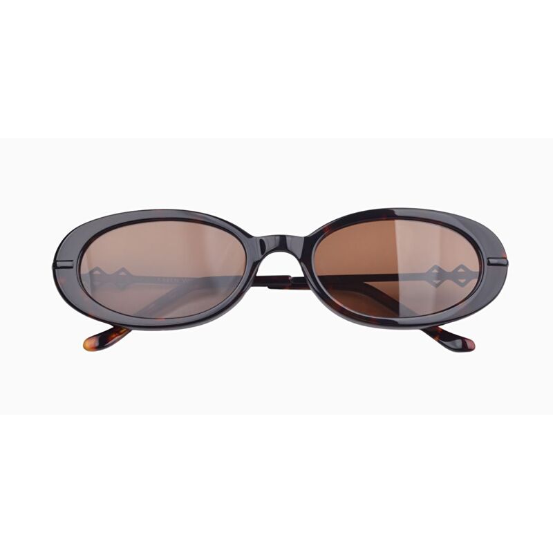 Karen Wazen Olivia Oval Sunglasses - Tortoise / Brown (186531002)