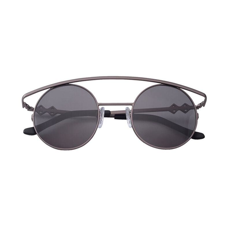 Karen Wazen Retro XL Round Sunglasses - Grey / Black (186530001)