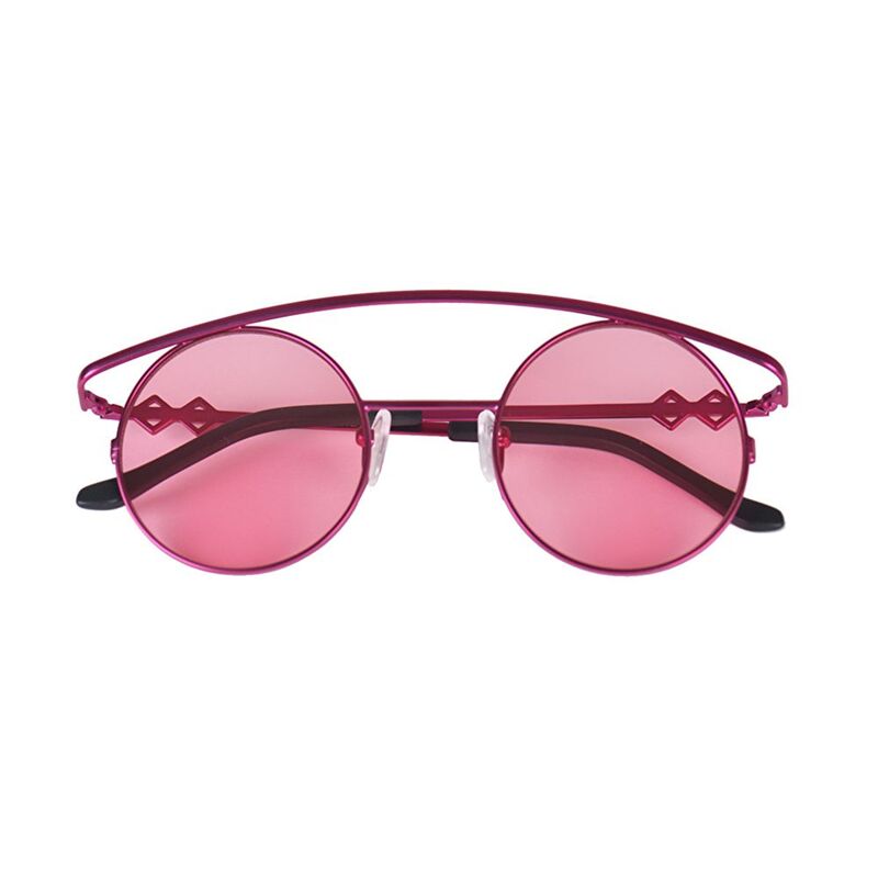 Karen Wazen Retro XL Round Sunglasses - Pink / Pink (186530003)