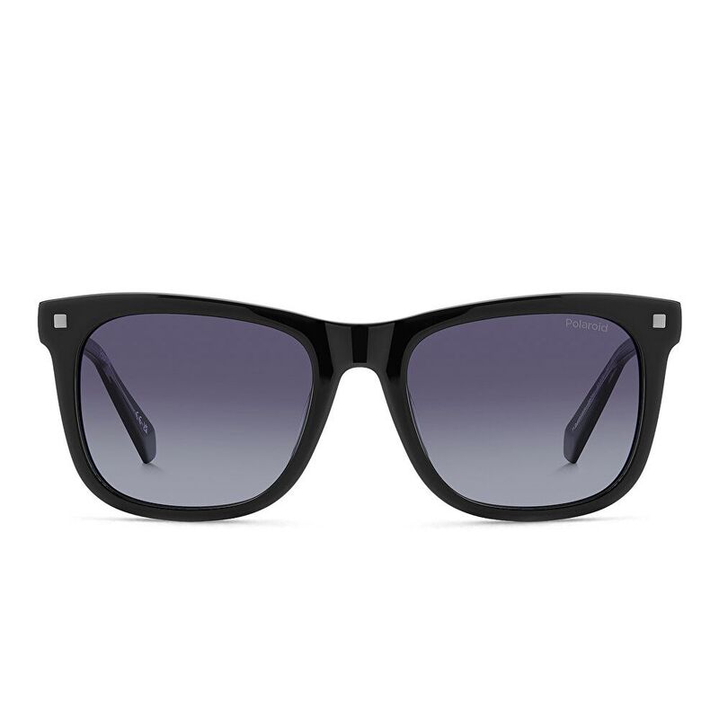 Polaroid Logo Unisex Square Sunglasses - Black / Grey (191582001)