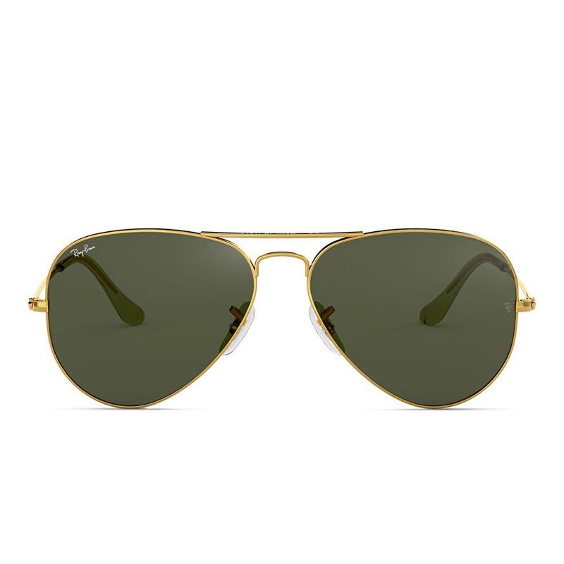 Ray-Ban Unisex Aviator Sunglasses - Gold / Crystal Green (23308036)