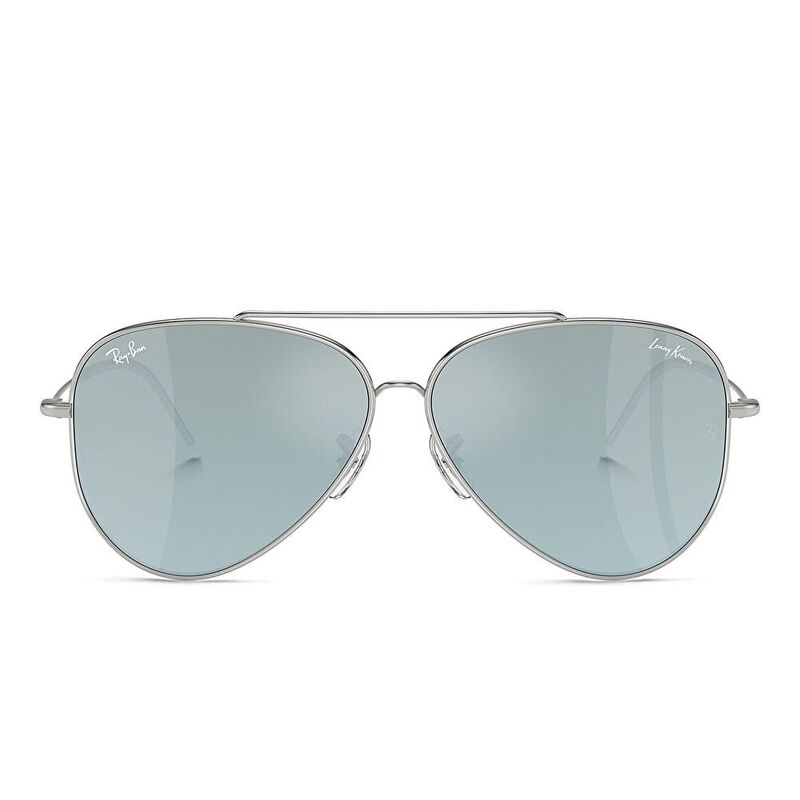Ray-Ban Reverse Unisex Aviator Sunglasses - Silver / Silver Mirror (187611011)