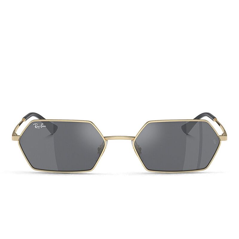 Ray-Ban Yevi Unisex Irregular Sunglasses - Gold / Dark Grey Flash Silver (192651004)
