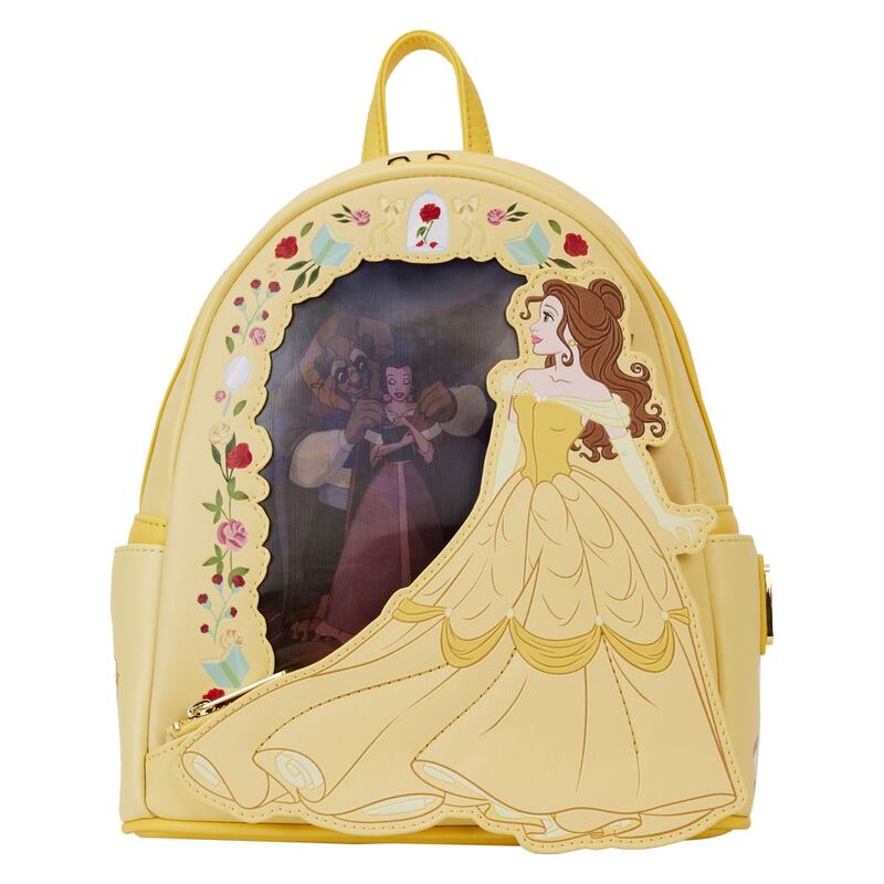 Loungefly Leather Disney Princess Beauty & The Beast Belle Lenticular Mini Backpack