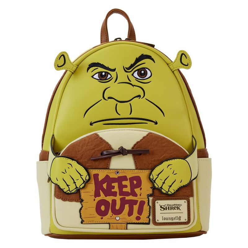 Loungefly Leather Dreamworks Shrek Keep Out Cosplay Mini Backpack