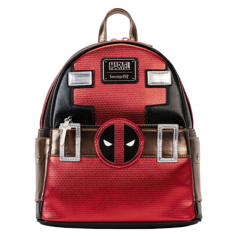 Loungefly Leather Marvel Deadpool Metallic Collection Cosplay Mini Backpack