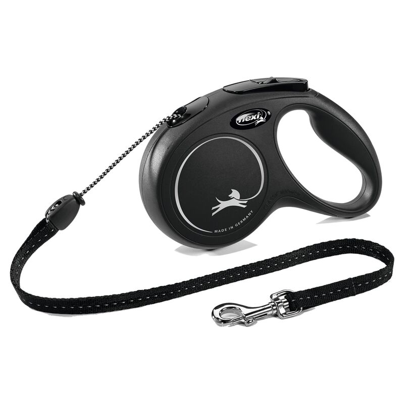 Flexi New Classic M Cord Cat/Dog Leash 5M - Black