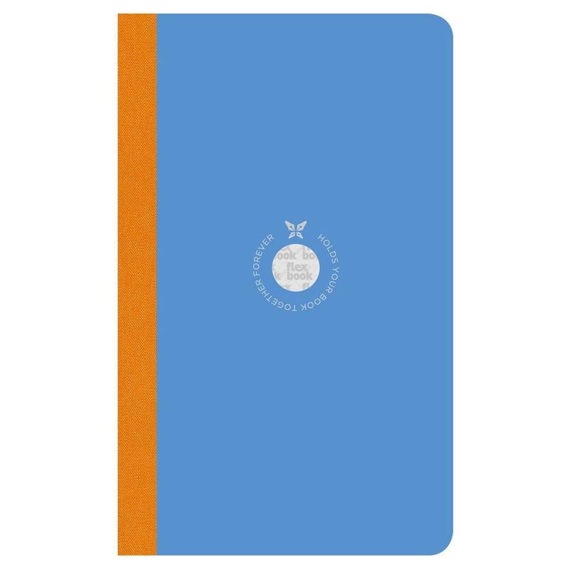 Flexbook Smartbook Ruled A5 Notebook - Medium - Blue Cover/Orange Spine (13 x 21 cm)