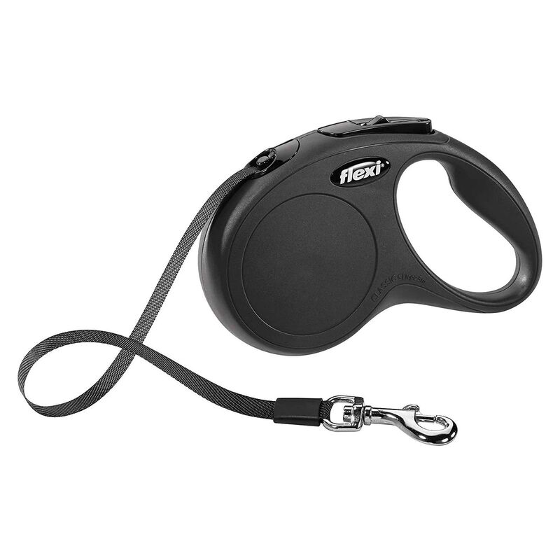 Flexi New Classic S Tape Cat/Dog Leash 5M - Black