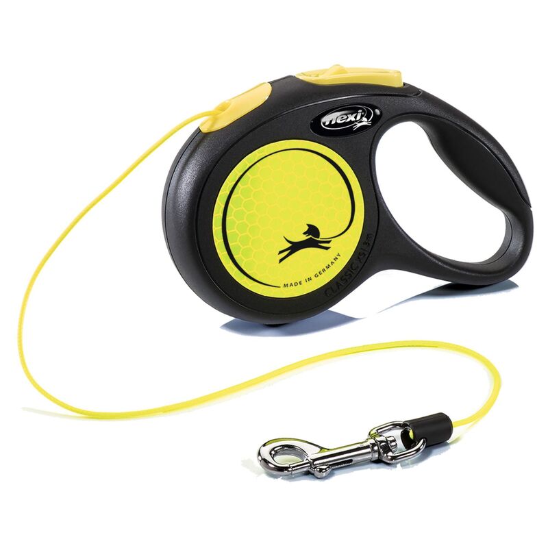 Flexi New Neon XS Cord Cat/Dog Leash 3M - Yellow