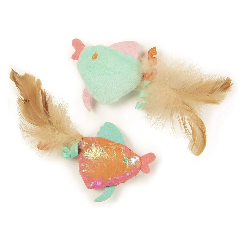 Smartykat Silly Swimmer Goldfish Catnip Cat Toys (Set of 2)