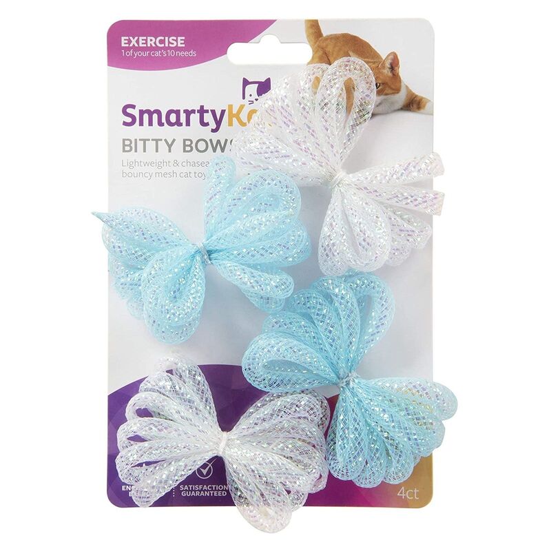 Smartykat Bitty Bows Mesh Ball Cat Toys (Set of 4)
