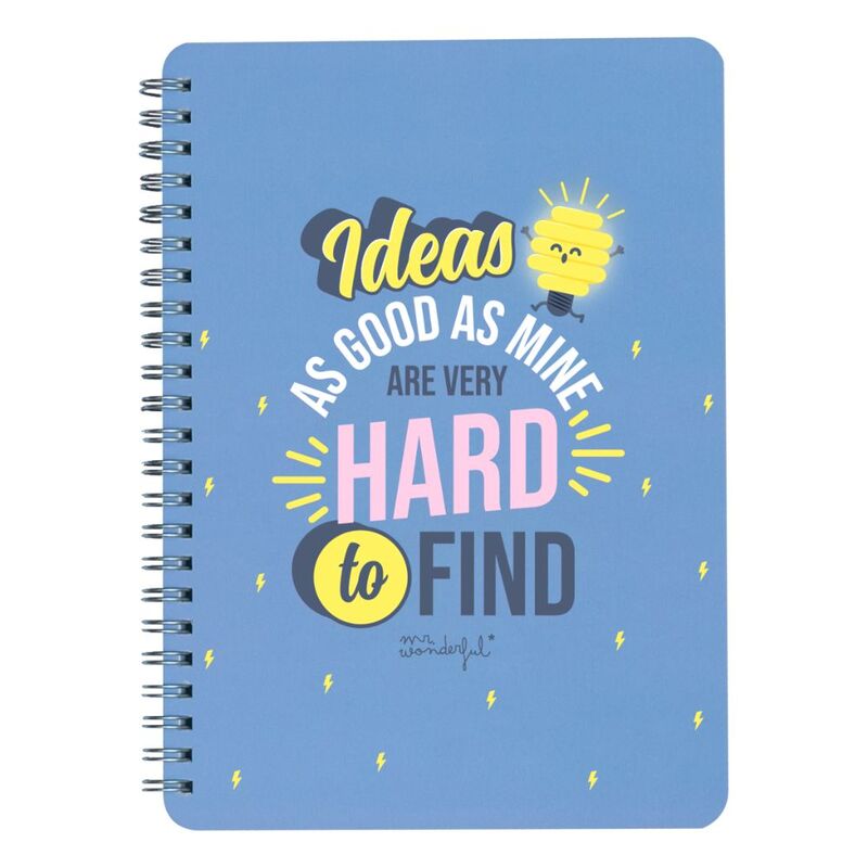 Mr. Wonderful A5 Notebook - Ideas As Good As Mine Are Very Hard To Find