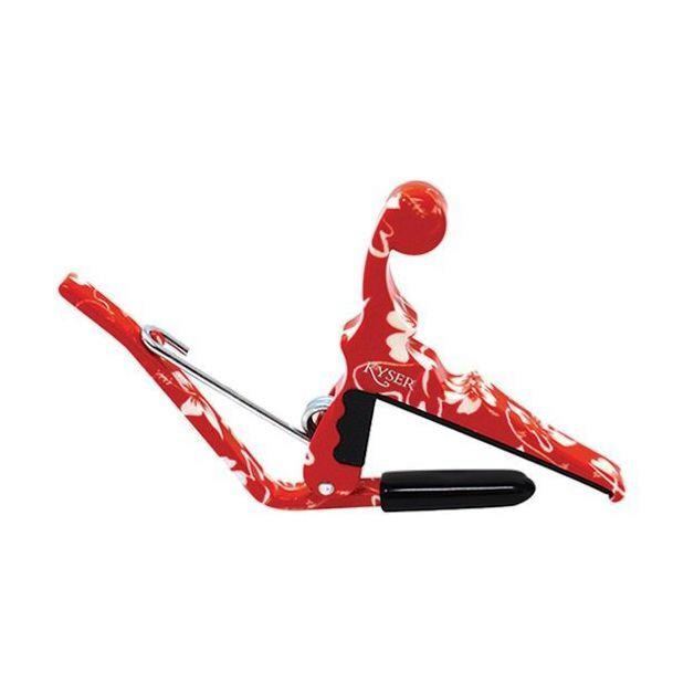 Kyser Ukulele Quick Change Capo - Red Hibiscous